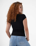 HOBBY Black Short Sleeve Top — Women's Undershirts, product photo 3