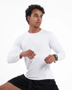 HOBBY White Long Sleeve UnderShirt — Men's Underwear, product photo 4