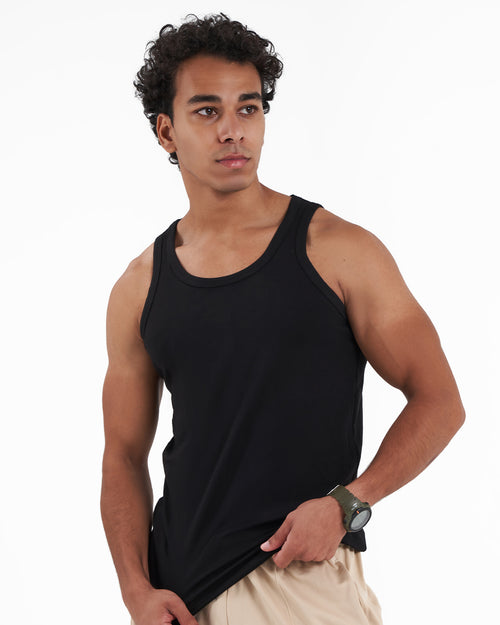 HOBBY Black Tank Top Pack of 3 — Men's TOPS, product photo 2