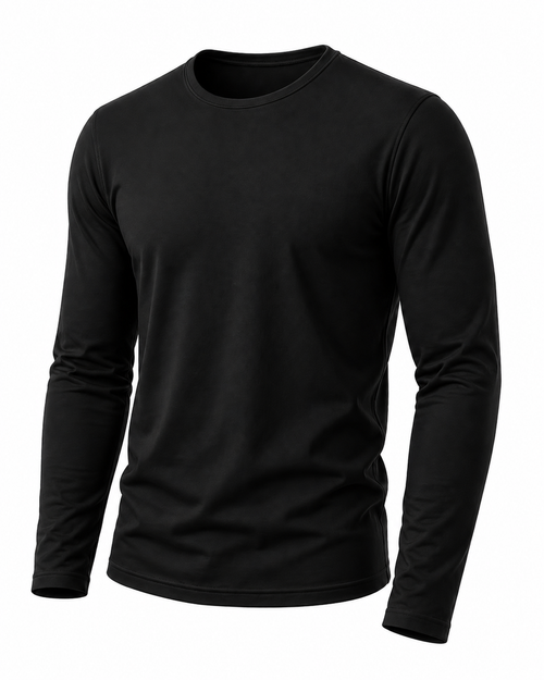 HOBBY Black Long Sleeve UnderShirt — Men's Underwear, product photo 1