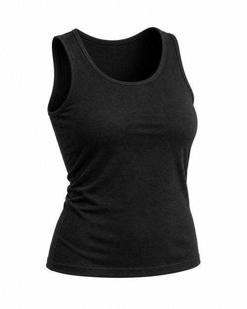 Black Wide Strap Tank Top