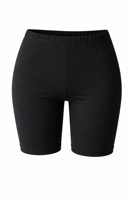 Black Cotton Shorts