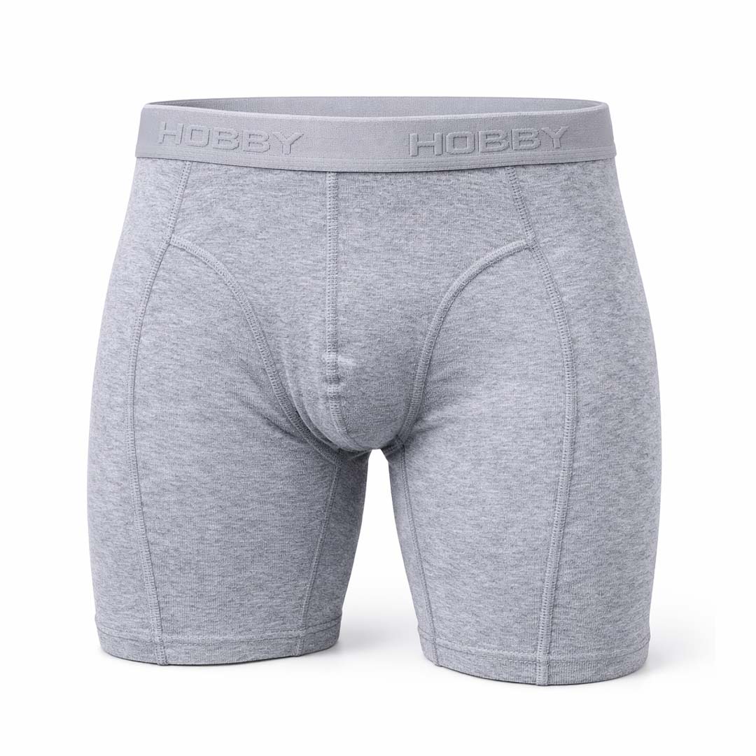 بوكسر لونجو قطن رمادي