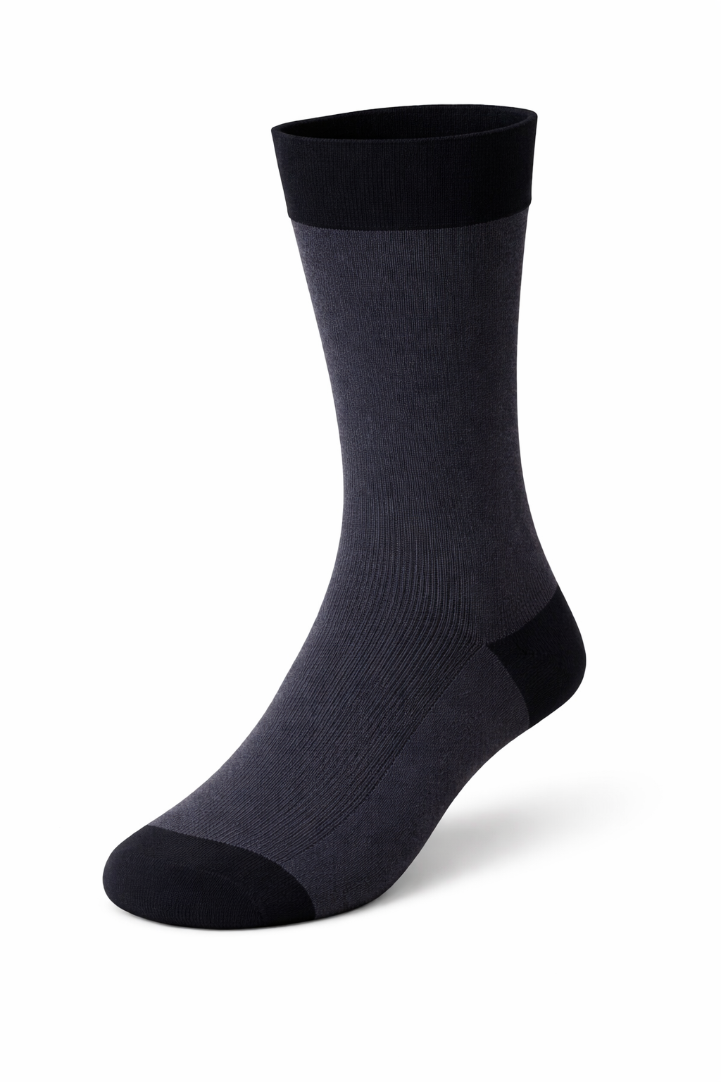 Black sock on a white background