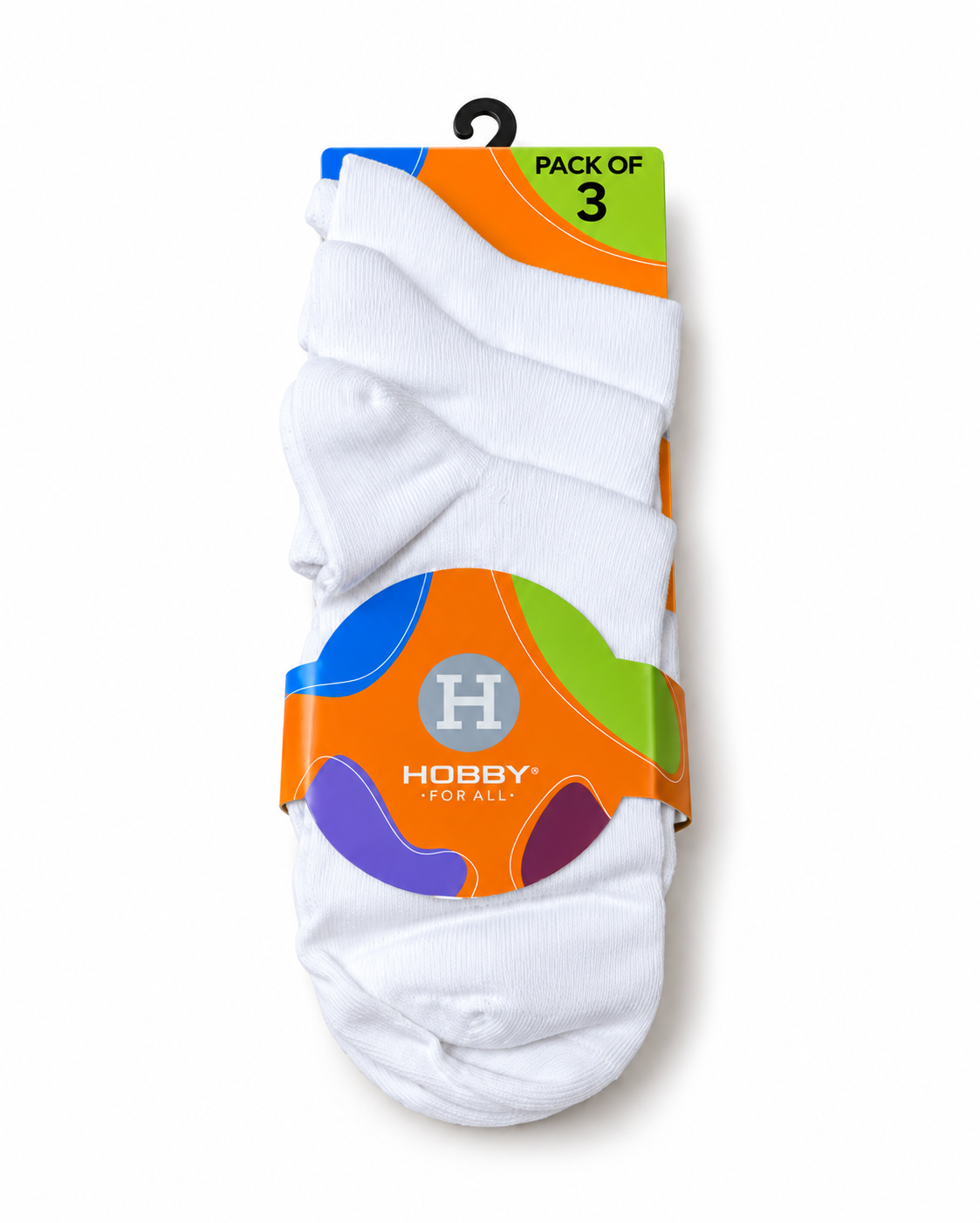 White Men’s Socks Pack of 3