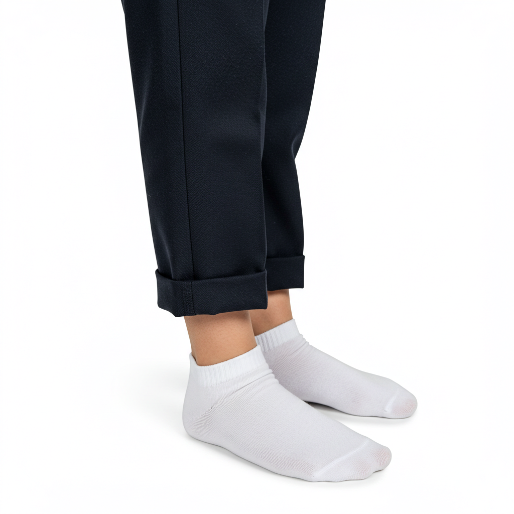 HOBBY white cotton socket socks for kids – low-cut design – HK100