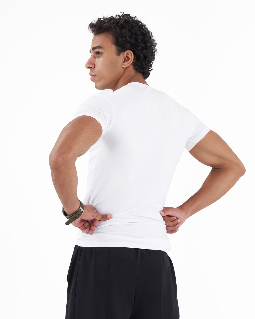 HOBBY White V-Neck Undershirt — Men's Underwear, product photo 3