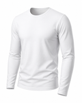 HOBBY White Long Sleeve UnderShirt — Men's Underwear, product photo 1