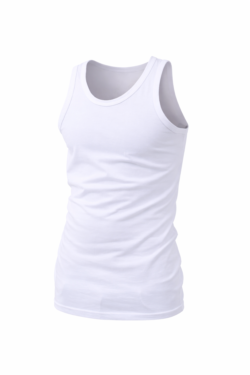 تيشيرت حمالة رجالي قطن أبيض