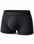 HOBBY men's black cotton boxer briefs with branded elastic waistband – HMU310
